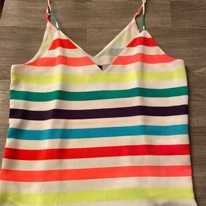 EUC rainbow stripe tank